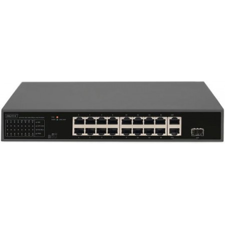 Digitus DN-95355 Unmanaged L2 PoE+ Switch με 16 Θύρες Gigabit (1Gbps) Ethernet και 1 SFP Θύρα