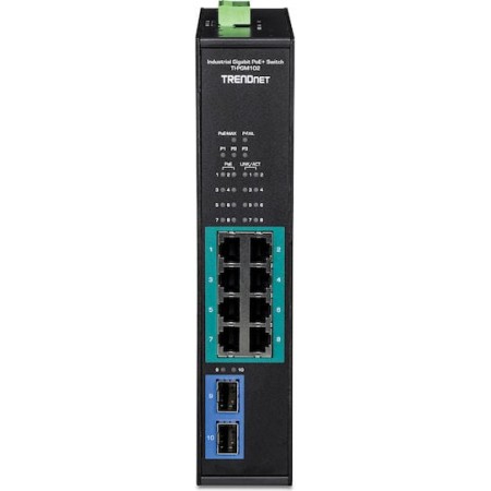 Trendnet TI-PGM102 Unmanaged L2 PoE+ Switch με 8 Θύρες Gigabit (1Gbps) Ethernet και 2 SFP Θύρες