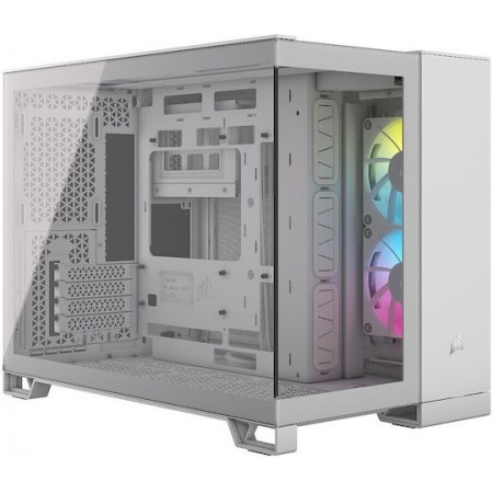 Corsair iCUE 2500X RGB Gaming Mini Tower Κουτί Υπολογιστή με Πλαϊνό Παράθυρο Λευκό