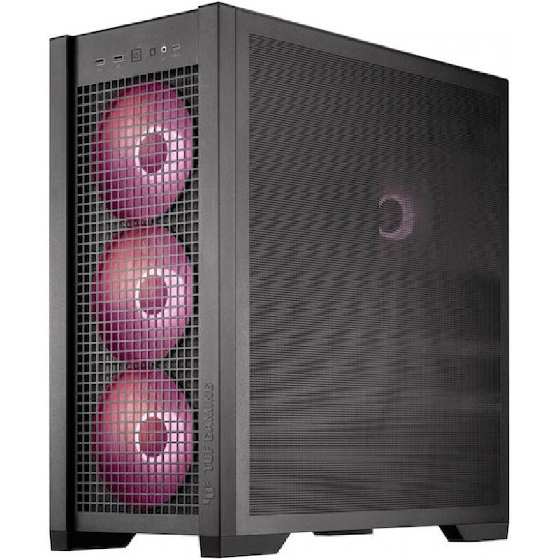 Asus TUF Gaming GT302 ARGB Midi Tower Κουτί Υπολογιστή με Πλαϊνό Παράθυρο Μαύρο