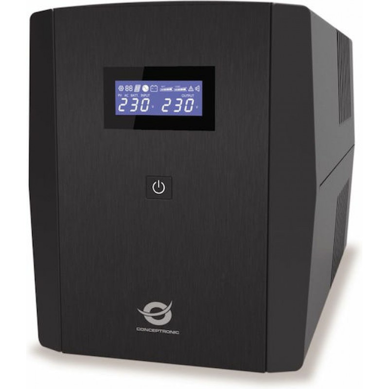Conceptronic ZEUS08EM UPS Line-Interactive 1500VA 900W με 2 Πρίζες