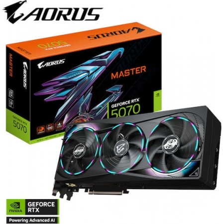 Gigabyte GeForce RTX 5070 12GB GDDR7 Aorus Master Κάρτα Γραφικών (GV-N5070AORUS-M-12GD) (GV-N5070AORUS-M-12GD)