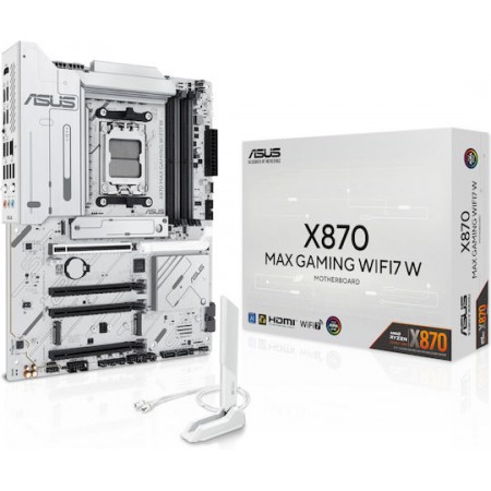 Asus X870 MAX GAMING WIFI7 W Motherboard ATX με AMD AM5 Socket