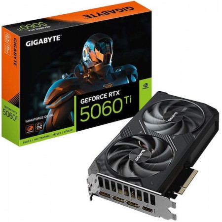 Gigabyte GeForce RTX 5060 Ti 8GB GDDR7 Windforce OC Κάρτα Γραφικών GV-N506TWF2OC-8GD (GV-N506TWF2OC-8GD)