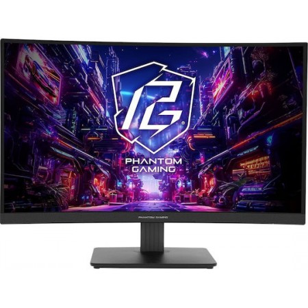 ASRock Phantom Gaming PG27QRT1B VA Curved Gaming Monitor 27" QHD 2560x1440 180Hz με Χρόνο Απόκρισης 5ms GTG