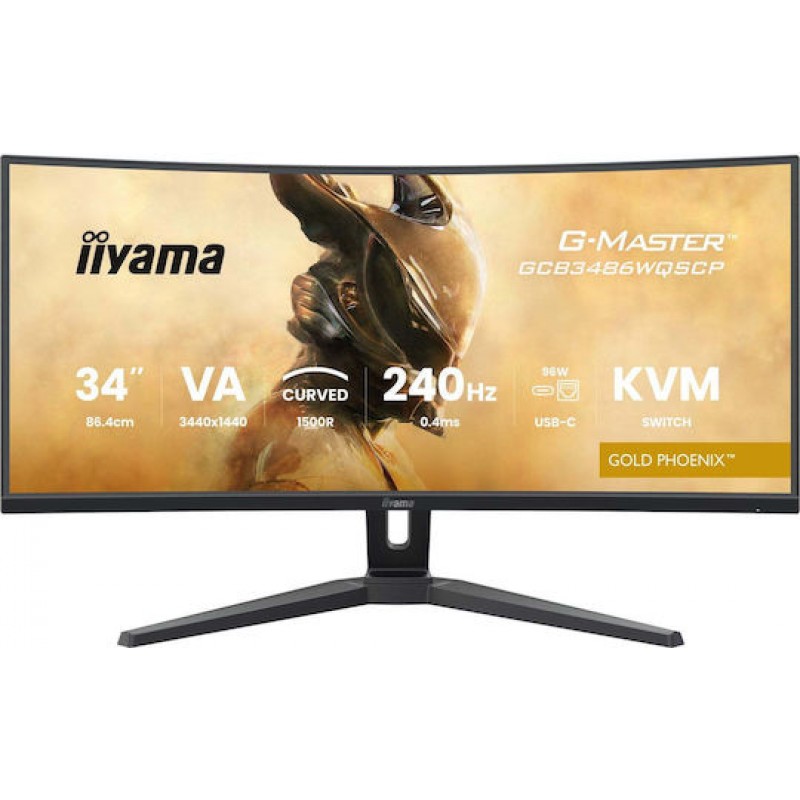Iiyama GCB3486WQSCP-B1 Ultrawide VA Curved Monitor 34" QHD 3440x1440