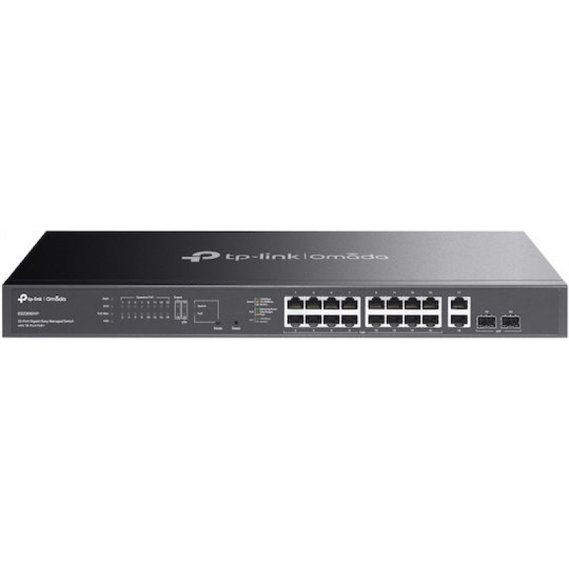 TP-LINK Omada ES220GMP Managed L2 PoE+ Switch με 16 Θύρες Gigabit (1Gbps) Ethernet και 2 SFP Θύρες