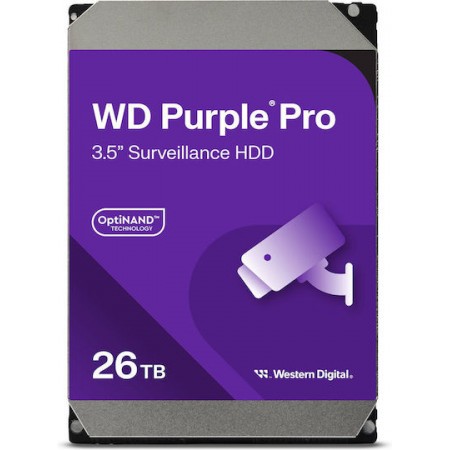 Western Digital Purple Pro 26TB HDD Σκληρός Δίσκος 3.5" SATA III 7200rpm με 512MB Cache για Καταγραφικό WD260PURP (WD260PURP)