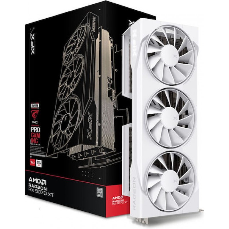 XFX Radeon RX 9070 XT 16GB GDDR6 Swift Gaming Triple Fan White Κάρτα Γραφικών RX-97TSWF3W9 (RX-97TSWF3W9)