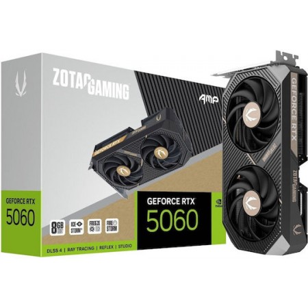Zotac GeForce RTX 5060 8GB GDDR7 AMP Κάρτα Γραφικών ZT-B50600F-10M (ZT-B50600F-10M)
