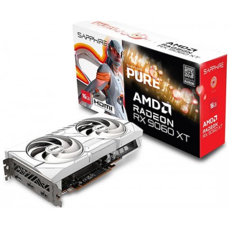 Sapphire Radeon RX 9060 XT 16GB GDDR6 Pure Κάρτα Γραφικών 11350-02-20G (11350-02-20G)