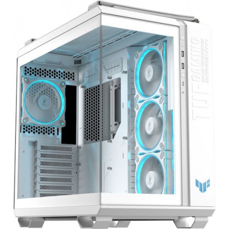 Asus TUF Gaming GT502 Horizon ARGB Midi Tower Κουτί Υπολογιστή με Πλαϊνό Παράθυρο White Edition