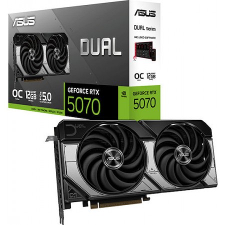 Asus GeForce RTX 5070 12GB GDDR7 Dual OC Edition Κάρτα Γραφικών 90YV0M17-M0NA00 (90YV0M17-M0NA00)