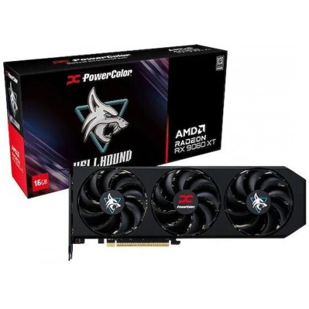 PowerColor Radeon RX 9060 XT 16GB GDDR6 Hellhound Κάρτα Γραφικών RX9060XT 16G-L/OC (RX9060XT 16G-L/OC)