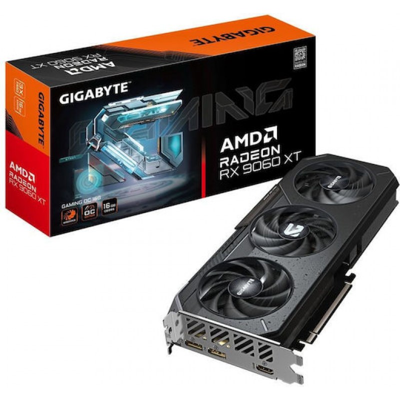 Gigabyte Radeon RX 9060 XT 16GB GDDR6 GAMING OC Κάρτα Γραφικών GV-R9060XTGAMING OC-16GD (GV-R9060XTGAMING OC-16GD)
