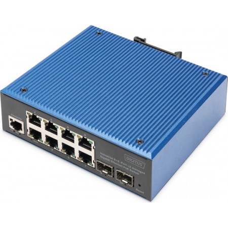 Digitus DN-651157 Managed L2 PoE Switch με 8 Θύρες Gigabit (1Gbps) Ethernet και 2 SFP Θύρες