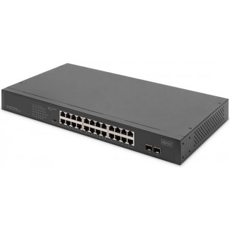 Digitus DN-95348-2 Unmanaged PoE Switch με 24 Θύρες Gigabit (1Gbps) Ethernet και 2 SFP Θύρες