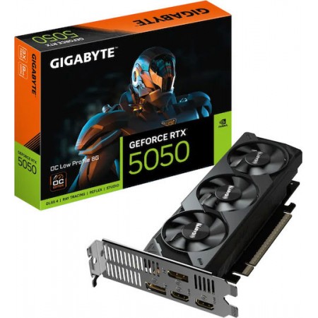 Gigabyte GeForce RTX 5050 8GB GDDR6 OC Low Profile Κάρτα Γραφικών GV-N5050OC-8GL (GV-N5050OC-8GL)