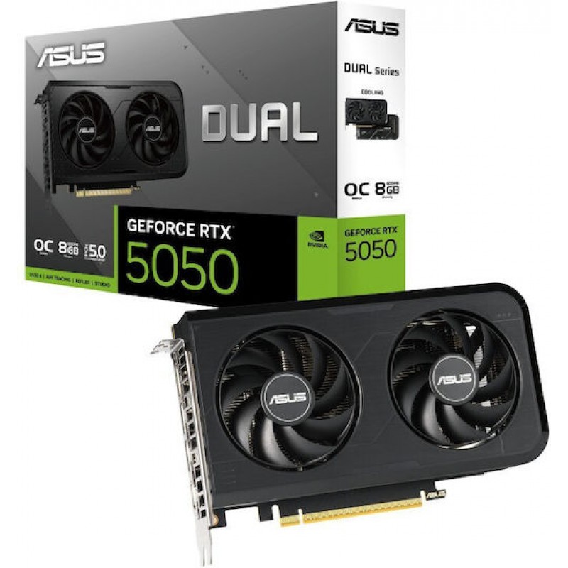 Asus GeForce RTX 5050 8GB GDDR6 Dual OC Edition Κάρτα Γραφικών 90YV0N72-M0NA00 (90YV0N72-M0NA00)