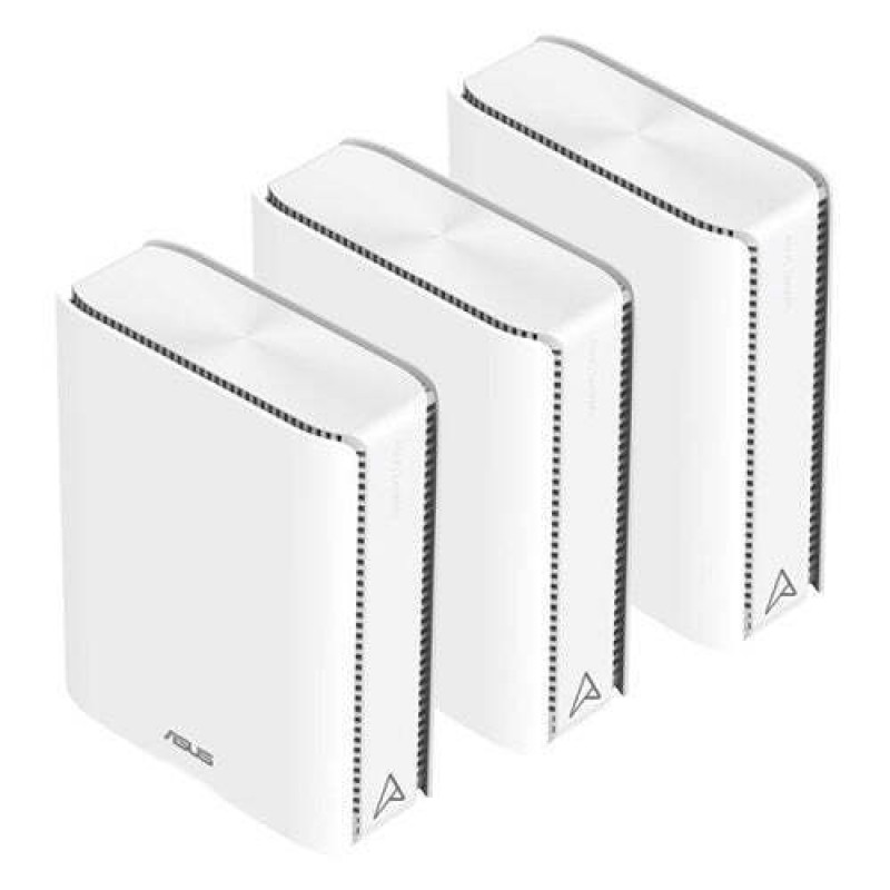 Asus ZenWiFi BQ16 v1 WiFi Mesh Network Access Point Wi‑Fi 7 Quad Band (2.4 & 5 & 5 & 6GHz) σε Τριπλό Kit Λευκό
