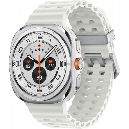Samsung Galaxy Watch Ultra (2025) Titanium 47mm Αδιάβροχο με eSIM και Παλμογράφο (Λευκό)