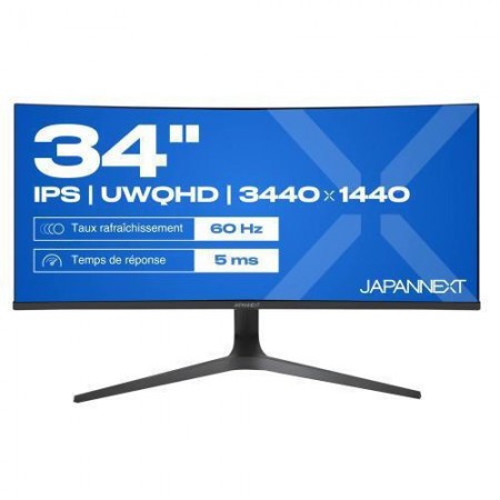Japannext JN-IPS340UWQHD60C-C65W-HS Ultrawide IPS HDR Curved Monitor 34