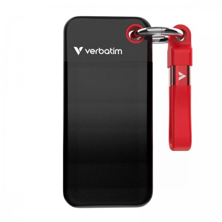 Verbatim Pocket USB 3.2 / USB-C Εξωτερικός SSD 2TB M.2 Black/Red