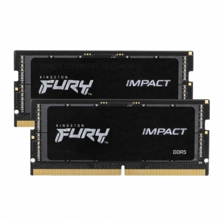 Kingston Fury Impact DDR5 32GB RAM με 2x16GB Modules και Ταχύτητα 4800 για Laptop KF548S38IBK2-32