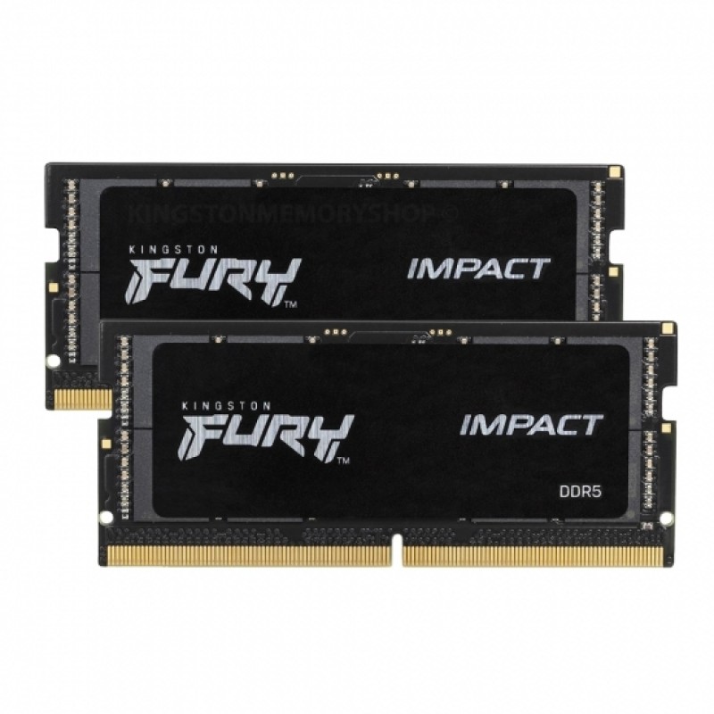 Kingston Fury Impact DDR5 32GB RAM με 2x16GB Modules και Ταχύτητα 4800 για Laptop KF548S38IBK2-32