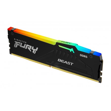 Kingston Fury Beast RGB DDR5 με Module 1x32GB και Ταχύτητα 5200 για Desktop KF552C40BBA-32