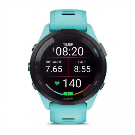 Garmin Forerunner 265 46mm Αδιάβροχο Smartwatch με Παλμογράφο (Aqua/Black)