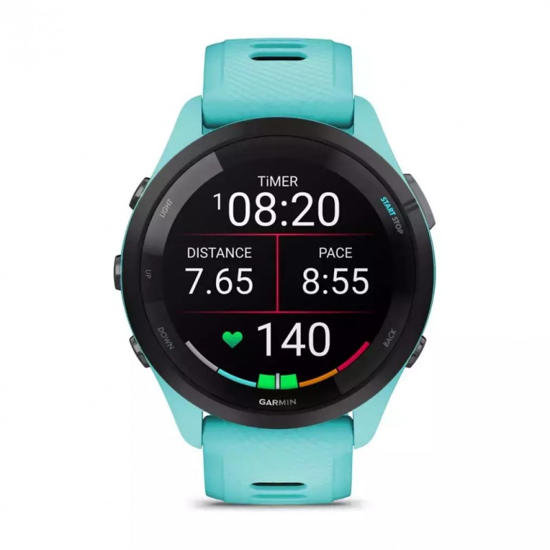 Garmin Forerunner 265 46mm Αδιάβροχο Smartwatch με Παλμογράφο (Aqua/Black)