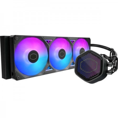 CoolerMaster MasterLiquid 360 Atmos II LED Υδρόψυξη Επεξεργαστή Τριπλού Ανεμιστήρα 120mm για Socket AM4/AM5/1700/1200/115x με RGB Φωτισμό