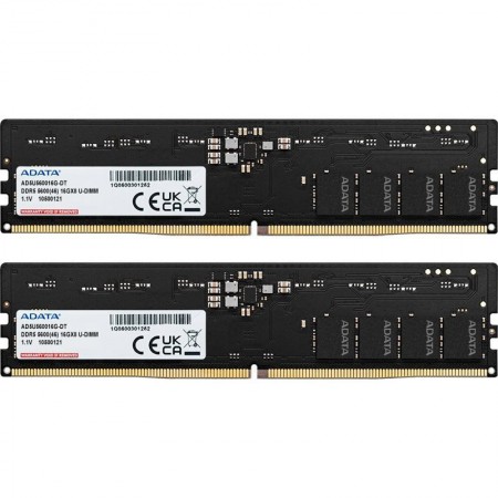 Adata DDR5 32GB RAM με 2x16GB Modules και Ταχύτητα 5600 για Desktop AD5U560016G-DT