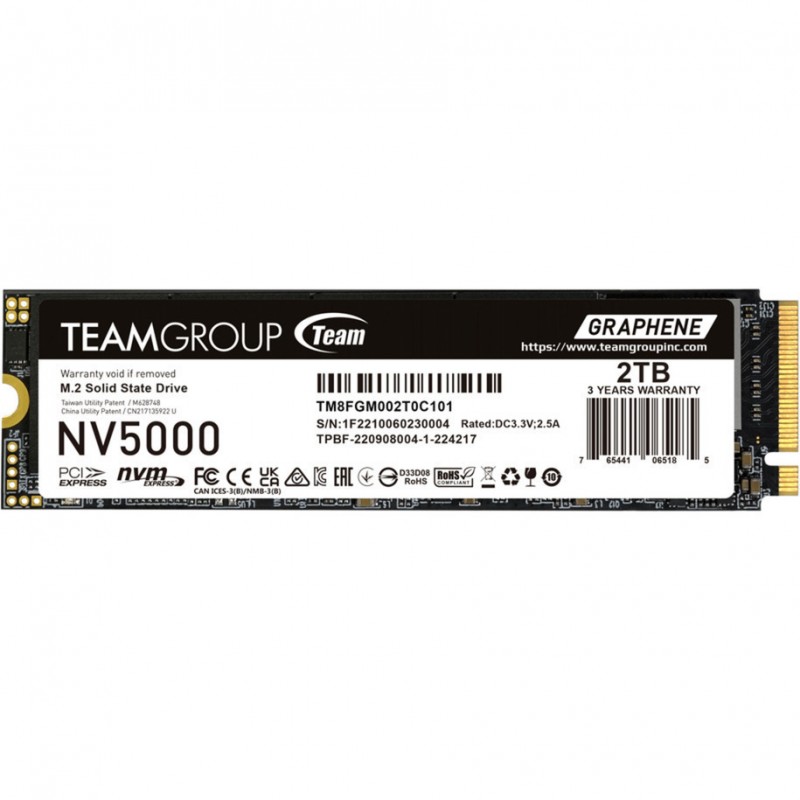 TeamGroup NV5000 SSD 2TB M.2 NVMe PCI Express 4.0 TM8FGM002T0C101