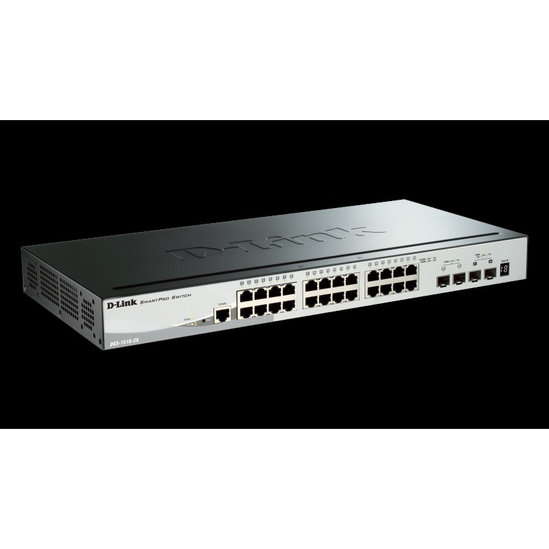 D-Link DGS-1510-28P Managed L3 PoE+ Switch με 24 Θύρες Gigabit (1Gbps) Ethernet και 2 SFP Θύρες