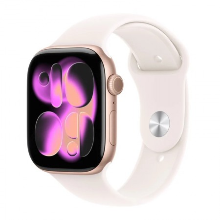 Apple Watch Series 11 Cellular Aluminium 46mm Αδιάβροχο με eSIM και Παλμογράφο (Rose Gold Aluminium Case with Light Blush Sport Band - M/L)