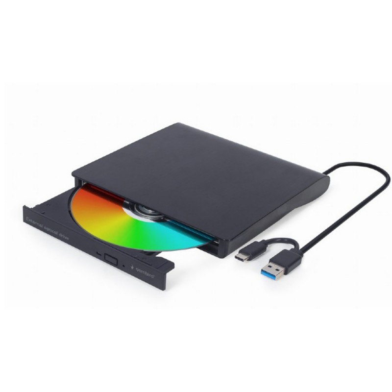 Gembird Εξωτερικός Οδηγός Blu-Ray Εγγραφής για Laptop Μαύρο DVD-USB-031