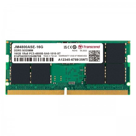 Transcend DDR5 με Module 1x16GB και Ταχύτητα 4800 για Laptop JM4800ASE-16G