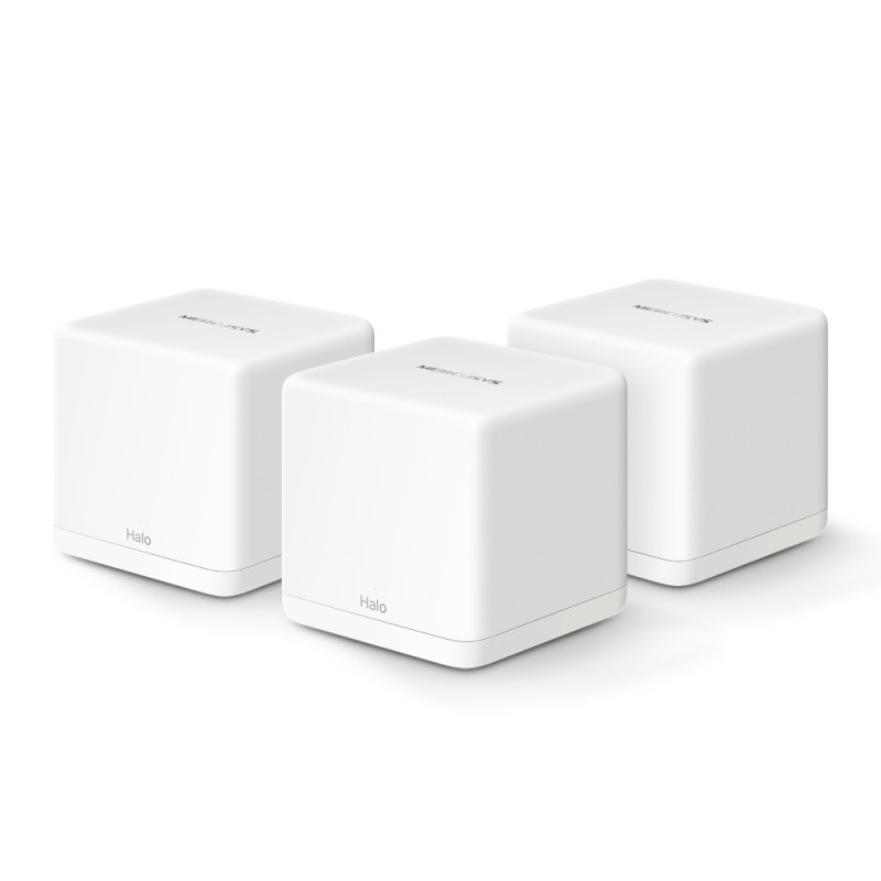 Mercusys Halo H60X WiFi Mesh Network Access Point Wi‑Fi 6 Dual Band (2.4 & 5GHz) σε Τριπλό Kit Λευκό