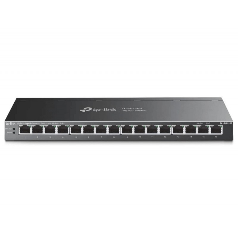 TP-LINK TL-SG116P v1 Unmanaged L2 PoE+ Switch με 16 Θύρες Gigabit (1Gbps) Ethernet