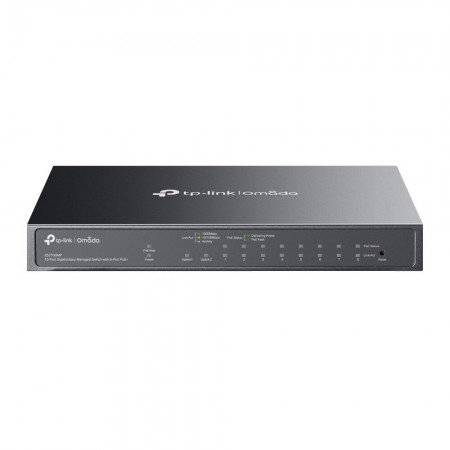 TP-LINK Omada ES210GMP v1 Managed L2 PoE+ Switch με 8 Θύρες Gigabit (1Gbps) Ethernet και 1 SFP Θύρα