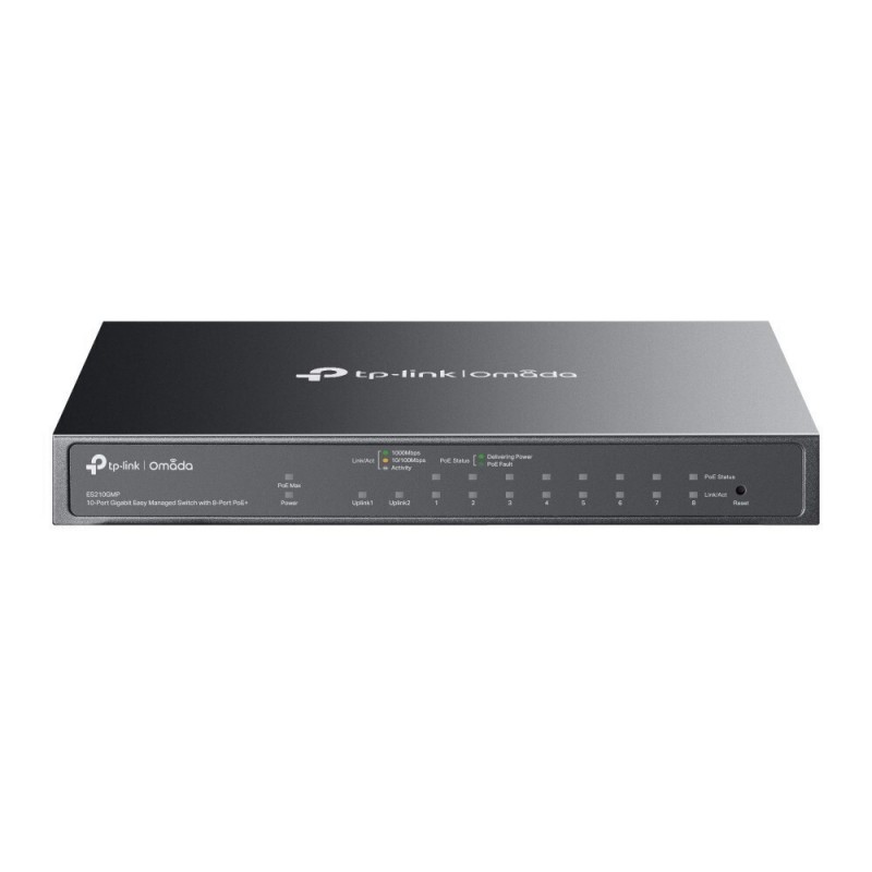 TP-LINK Omada ES210GMP v1 Managed L2 PoE+ Switch με 8 Θύρες Gigabit (1Gbps) Ethernet και 1 SFP Θύρα