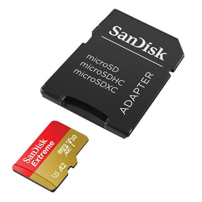 Sandisk Extreme microSDXC 512GB U3 V30 A2 UHS-I με αντάπτορα 190MB/s
