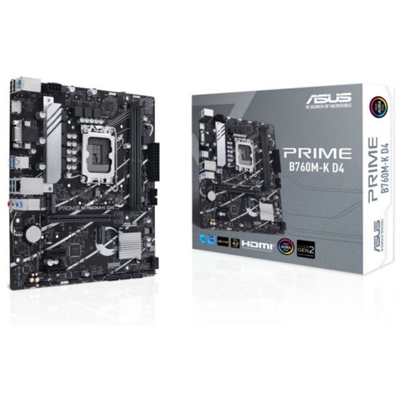 Asus PRIME B760M-K D4 Motherboard Micro ATX με Intel 1700 Socket 90MB1DS0-M0EAY0