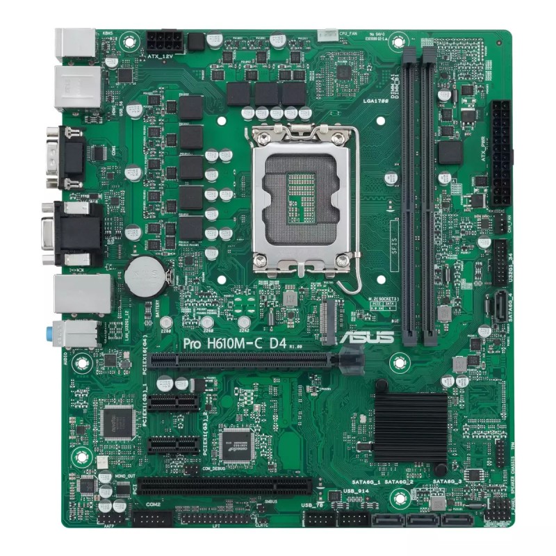 Asus Pro H610M-C D4-CSM Motherboard Micro ATX με Intel 1700 Socket 90MB1A30-M0EAYC