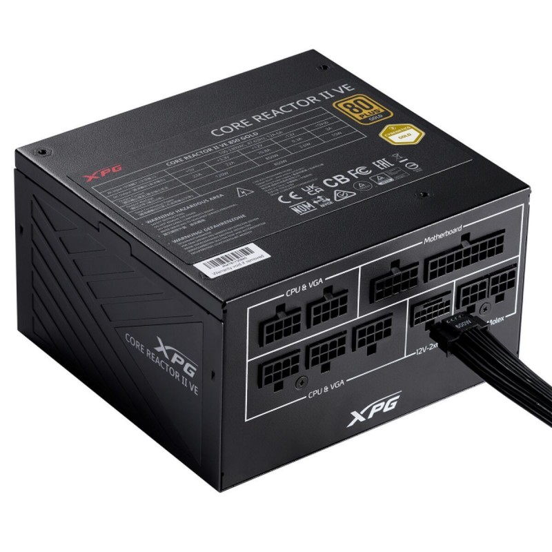 Adata Core Reactor II VE 750W Μαύρο Τροφοδοτικό Υπολογιστή Full Modular 80 Plus Gold