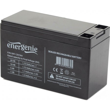 Energenie Μπαταρία UPS BAT-12V7AH με Χωρητικότητα 7Ah και Τάση 12V