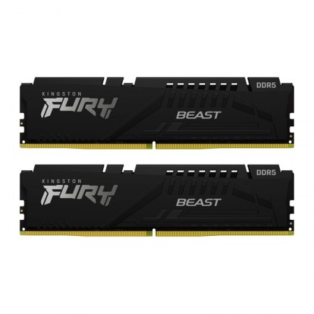 Kingston Fury Beast DDR5 16GB RAM με 2x8GB Modules και Ταχύτητα 5200 για Desktop KF552C40BBK2-16