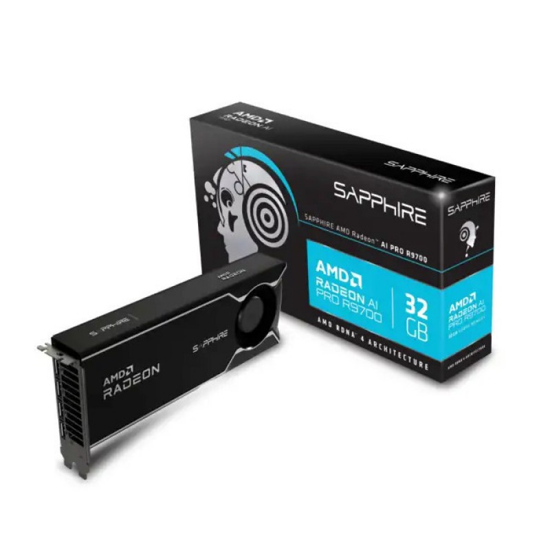 Sapphire 32GB GDDR6 Radeon AI PRO Κάρτα Γραφικών 32358-01-20G